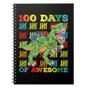 100 dagen van Geweldige T Rex Dinosaurus 100e Scho Notitieboek