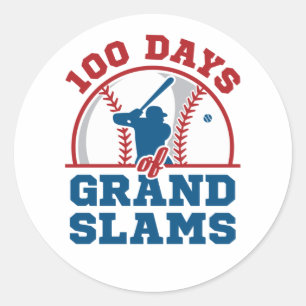 100 Dagen van Grand Slams Honkbal Ronde Sticker