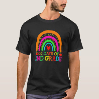 100 dagen van groep 4 regenboog 100ste dag van sch t-shirt
