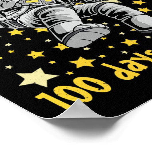 100 dagen van het 100ste dag Astronaut Kind Poster (Hoek)