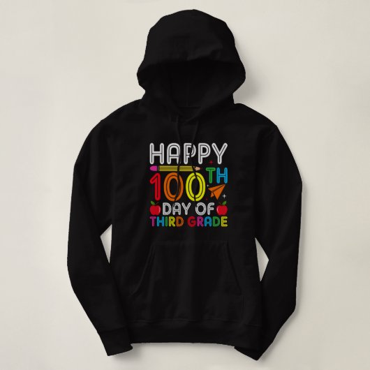 100 dagen van het derde leerjaar hoodie (Design voorkant)
