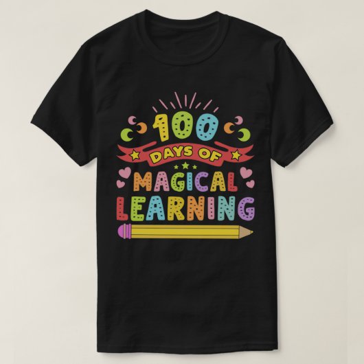 100 dagen van het Magisch Leren 100 dagen van Sch  T-shirt (Design voorkant)