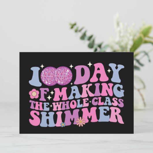 100 dagen van het maken van de gehele klas shimmer kaart (Staand voorkant)