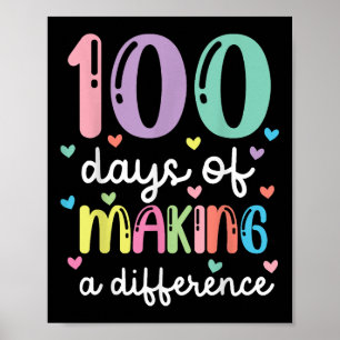 100 dagen van het maken van een verschil 100ste da poster
