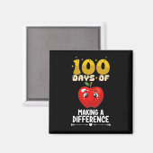 100 dagen van het maken van een verschil Apple Magneet (Voorkant / Achterkant)