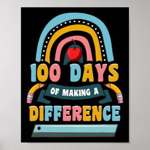 100 dagen van het maken van een verschil Rainbow K Poster