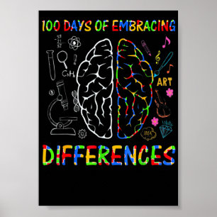 100 dagen van het omarmen van verschillen Sped ler Poster
