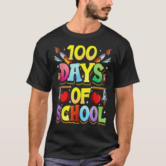 100 dagen van het schoolkofferenteam Sweet-Gezegde T-shirt (Voorkant)