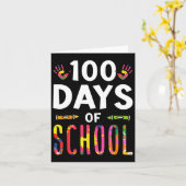 100 dagen van het schoolteam van het Gezegde-Cute  Kaart (Gele Bloem)