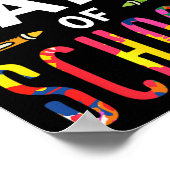 100 dagen van het schoolteam van het Gezegde-Cute  Poster (Hoek)