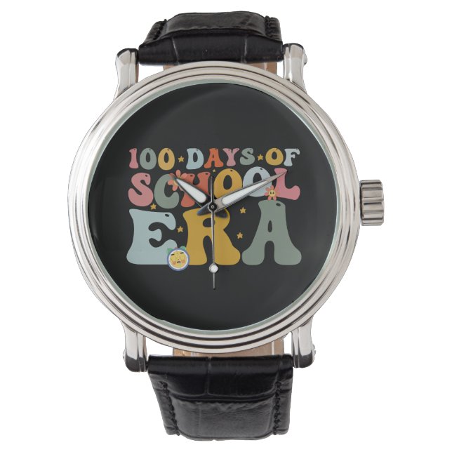 100 dagen van het schooltijdperk Groovy Leraar Kin Horloge (Voorkant)