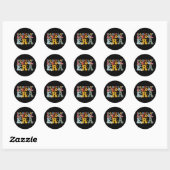 100 dagen van het schooltijdperk Groovy Leraar Kin Ronde Sticker (Vel)