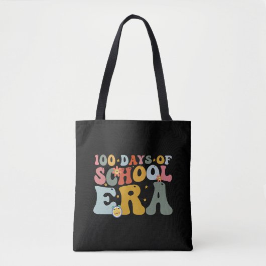 100 dagen van het schooltijdperk Groovy Leraar Kin Tote Bag (Voorkant)