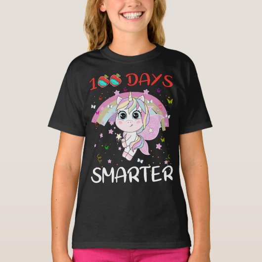 100 dagen van het Shirt Unicorn Girls Costume (Voorkant)