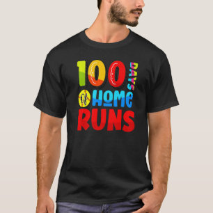 100 dagen van Home Runs Baseball School 100e dag v T-shirt