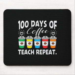 100 dagen van koffie amp; chaos 100th dag school t muismat