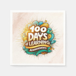 100 dagen van leerprestaties Leuke mijlpalen Servet