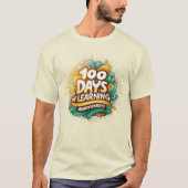 100 dagen van leerprestaties Leuke mijlpalen T-shirt (Voorkant)