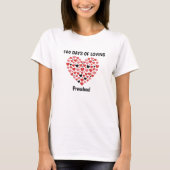 100 dagen van liefdevolle kleuterschool Hart 100st T-shirt (Voorkant)