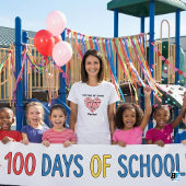 100 dagen van liefdevolle kleuterschool Hart 100st T-shirt