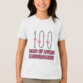 100 dagen van liefdevolle kleuterschool Tri-Blend shirt (Voorkant)
