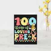 100 dagen van liefdevolle Pre-K Teacher Kinder vie Kaart (Gele Bloem)