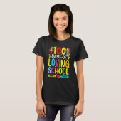 100 dagen van liefdevolle school 100e schooldag t-shirt (Voorkant volledig)