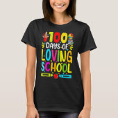 100 dagen van liefdevolle school 100e schooldag t-shirt (Voorkant)