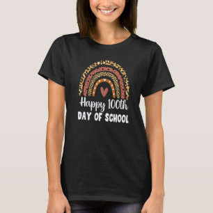 100 Dagen van Liefdevolle School Luipaard Hartjes T-shirt
