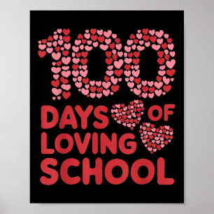 100 dagen van liefdevolle schoollerares vrouwen 10 poster