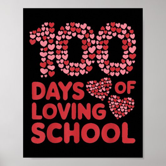 100 dagen van liefdevolle schoollerares vrouwen 10 poster (Voorkant)