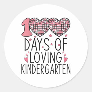 100 dagen van liefhebbend kinderarthart 100e dag v ronde sticker