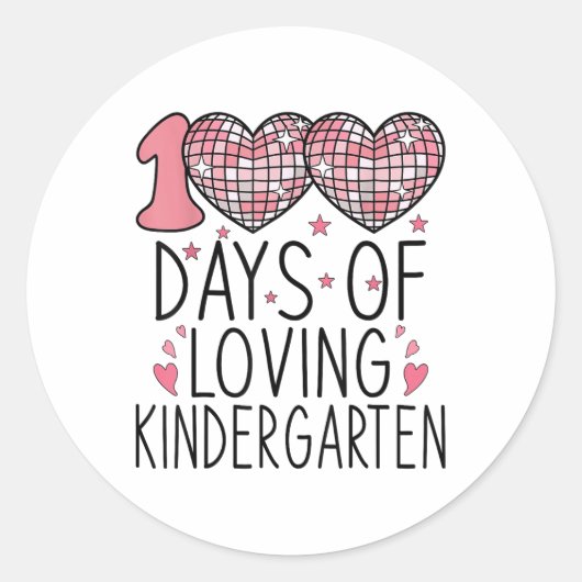 100 dagen van liefhebbend kinderarthart 100e dag v ronde sticker (Voorkant)