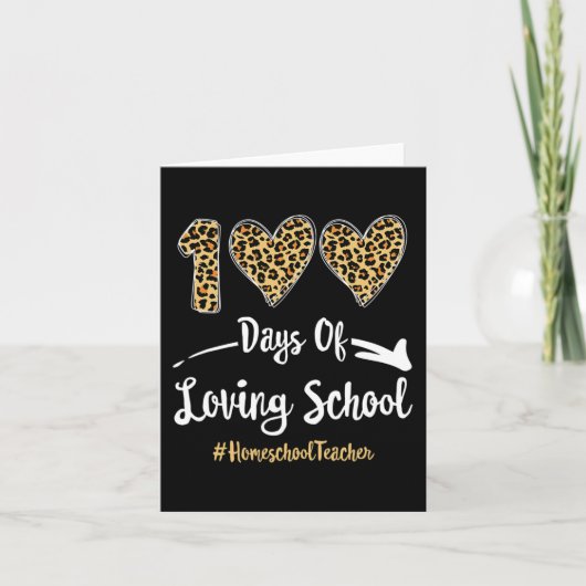 100 dagen van liefhebbend onderwijs 100e schooldag kaart (Voorkant)