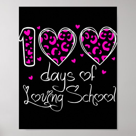 100 dagen van liefhebbende leerlinge-hartleraar poster (Voorkant)