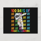 100 dagen van magisch leren astronautenschool briefkaart (Voorkant)