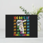 100 dagen van magisch leren astronautenschool kaart (Staand voorkant)