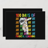 100 dagen van magisch leren astronautenschool kaart (Voorkant / Achterkant)
