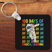 100 dagen van magisch leren astronautenschool sleutelhanger (Voorkant)