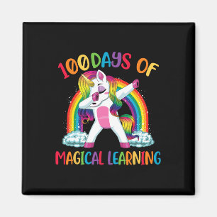 100 dagen van magisch leren dabbing eenhoorn meisj magneet