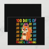 100 dagen van magisch leren eekhoorn school briefkaart (Voorkant / Achterkant)