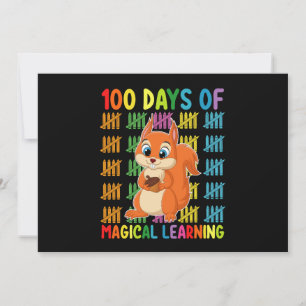 100 dagen van magisch leren eekhoorn school kaart