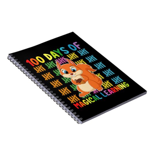 100 dagen van magisch leren eekhoorn school notitieboek (Rechterzijde)