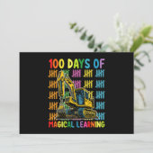 100 dagen van magisch leren graafmachine school kaart (Staand voorkant)