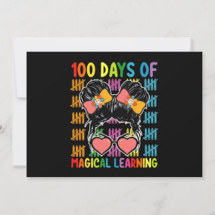 100 dagen van magisch leren rommelige Bun School Kaart