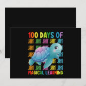 100 dagen van magisch leren schildpad school kaart (Voorkant / Achterkant)