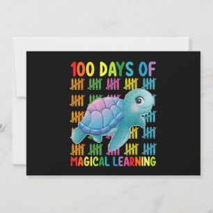 100 dagen van magisch leren schildpad school kaart
