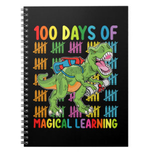 100 dagen van magisch leren t rex dinosaurus schoo notitieboek