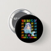 100 dagen van magisch leren zeemeermin school ronde button 5,7 cm (Voorkant /achterkant)