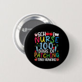 100 dagen van patching Tiny Humans Nurse 100th Day Ronde Button 5,7 Cm (Voorkant /achterkant)